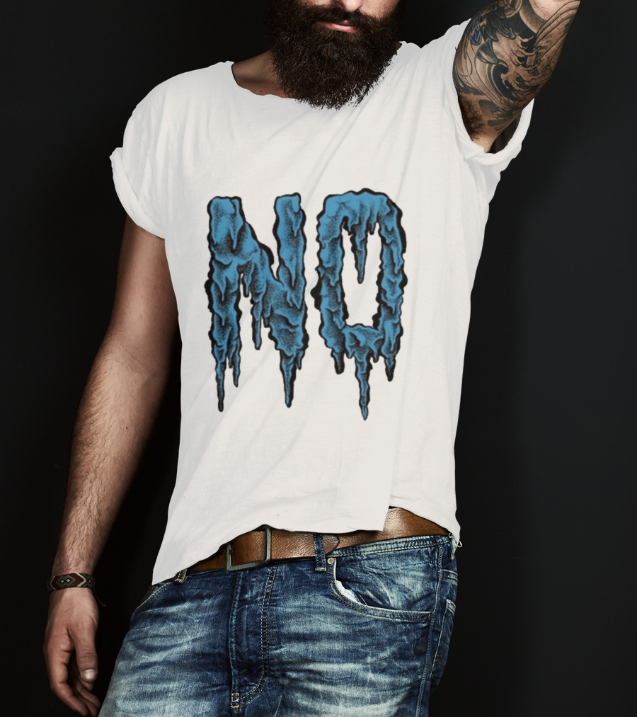 Aaron Turner NO Blue Ice Letters T-Shirt