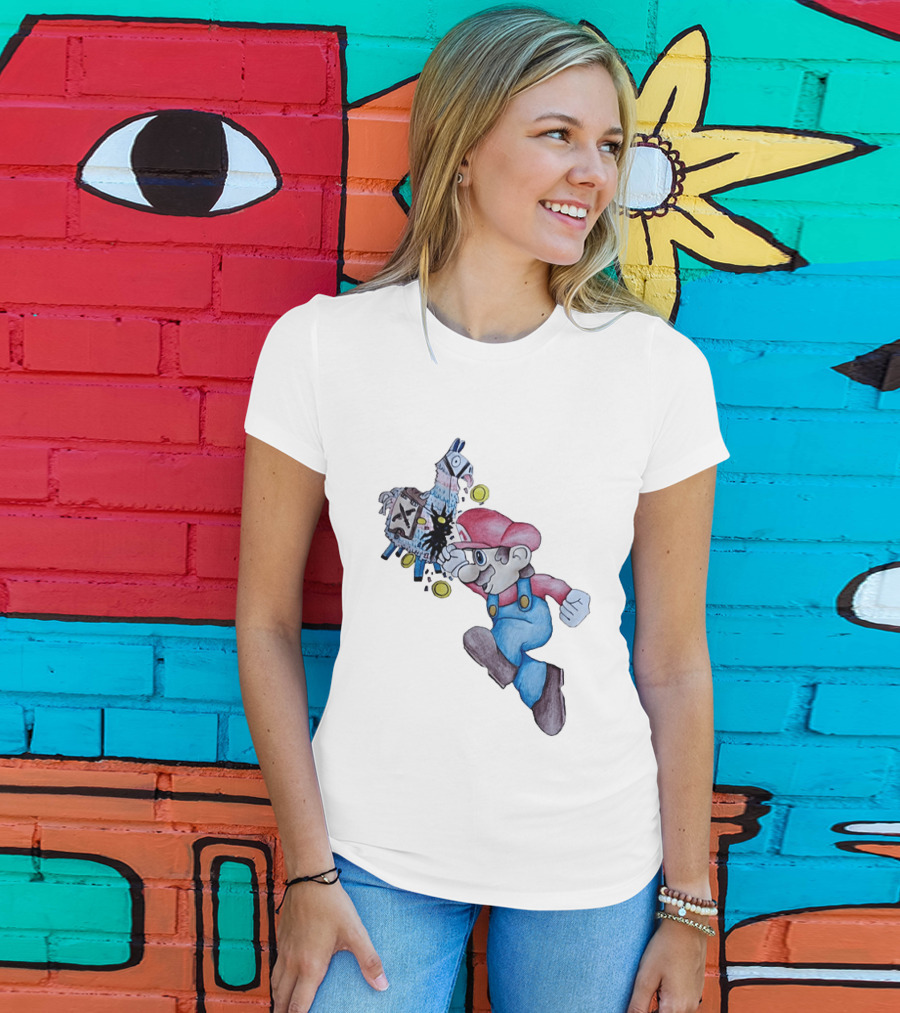 Super Mario Llama Coins Jumping T-Shirt