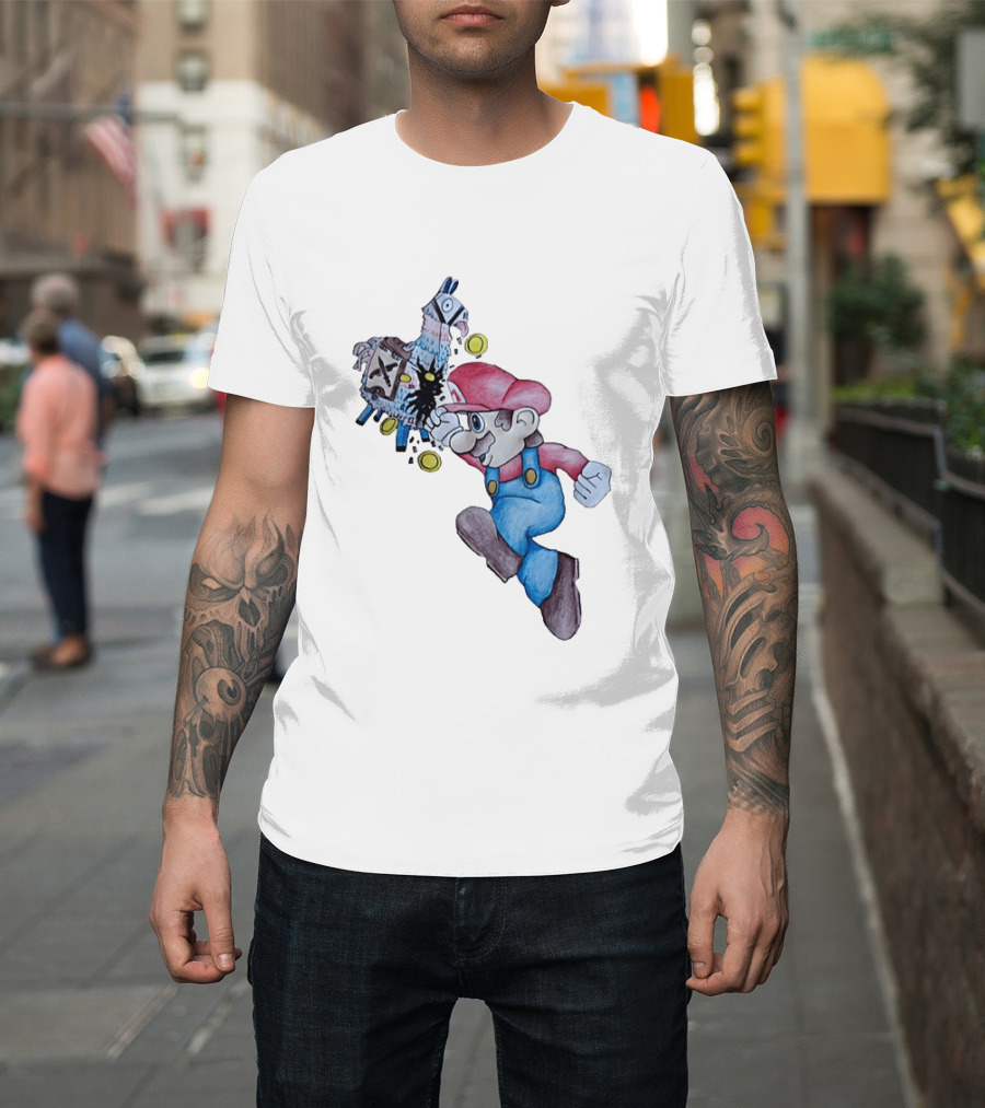 Super Mario Llama Coins Jumping T-Shirt
