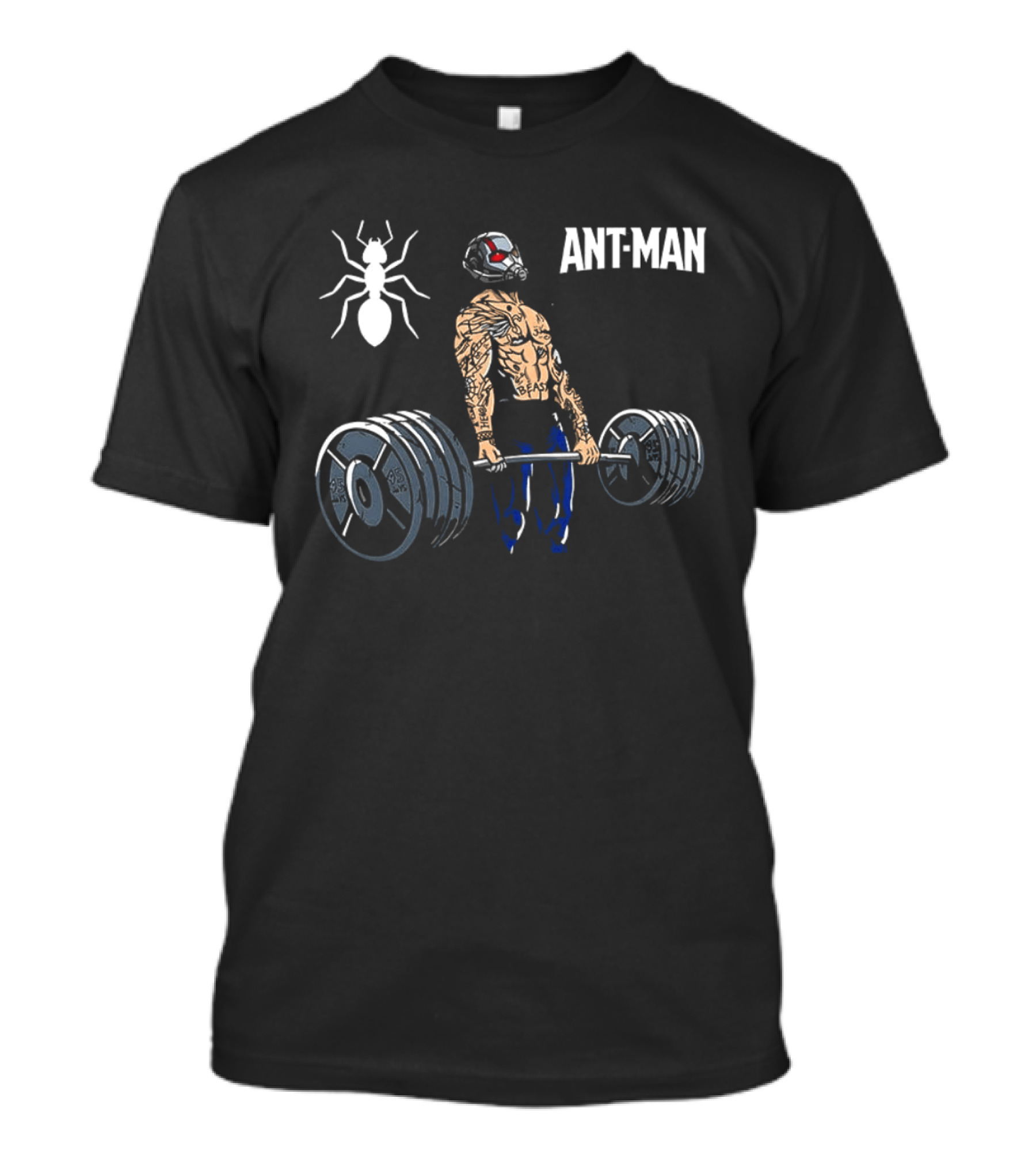 Ant Man Gym Workout Lifting Weights With Ant T-Shirt