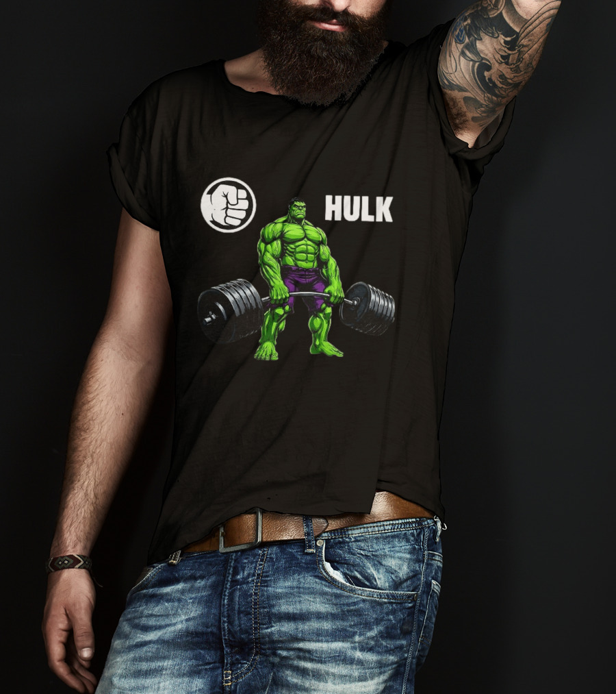 Hulk Lifting Weights Gym Workout Bodybuilding Motivation T-Shirt