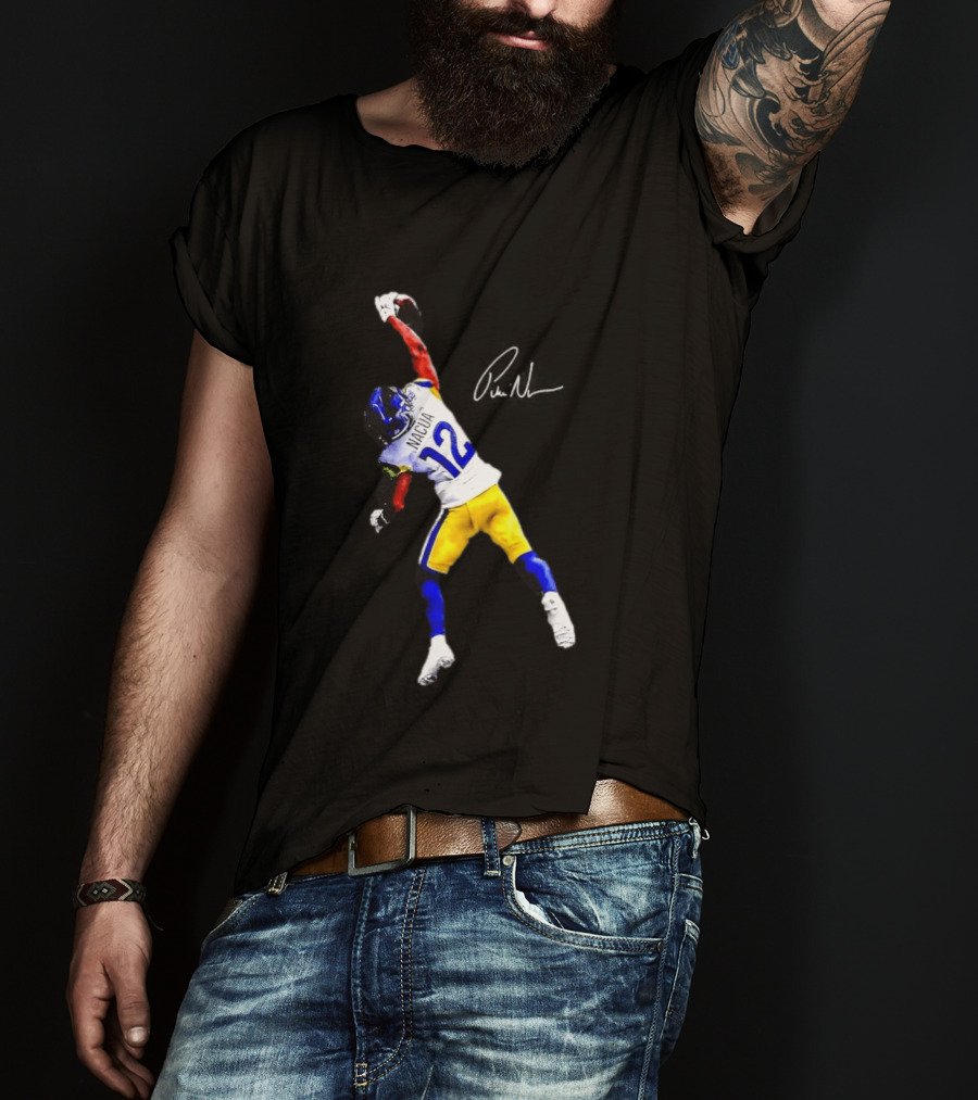 Puka Nacua 12 Los Angeles Rams Football Catch Highlight T-Shirt