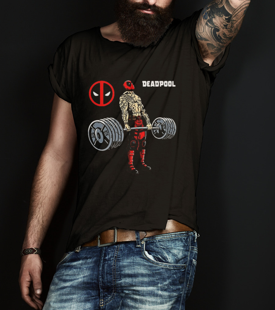 Deadpool Weightlifting Gym Workout T-Shirt