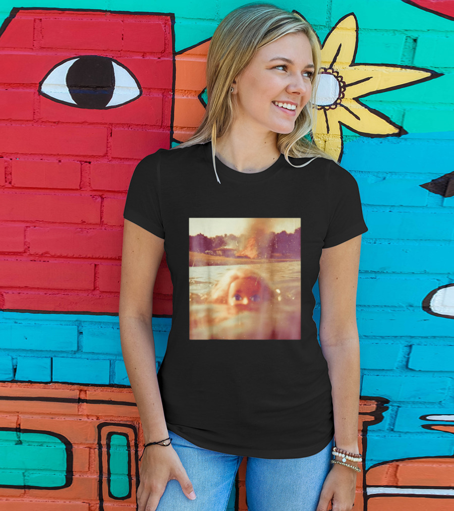 Doll Face Meme Swimming Surreal Humor T-Shirt
