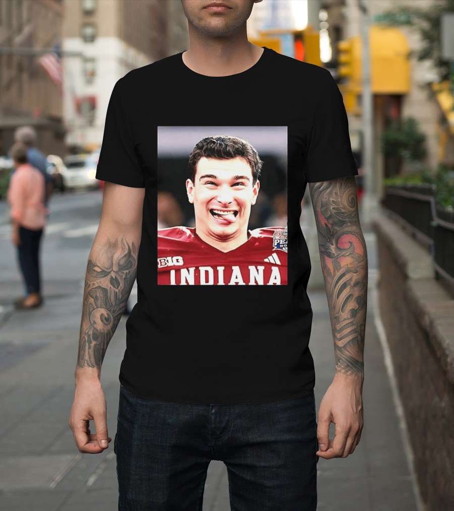 Indiana Hoosiers Fernando Mendoza NCAA Football Celebration Big Ten Championship Peachtree Bowl T-Shirt