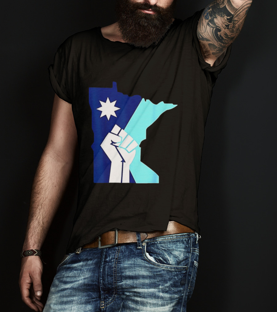 Protest Fists Resist Minnesota Map Star T-Shirt
