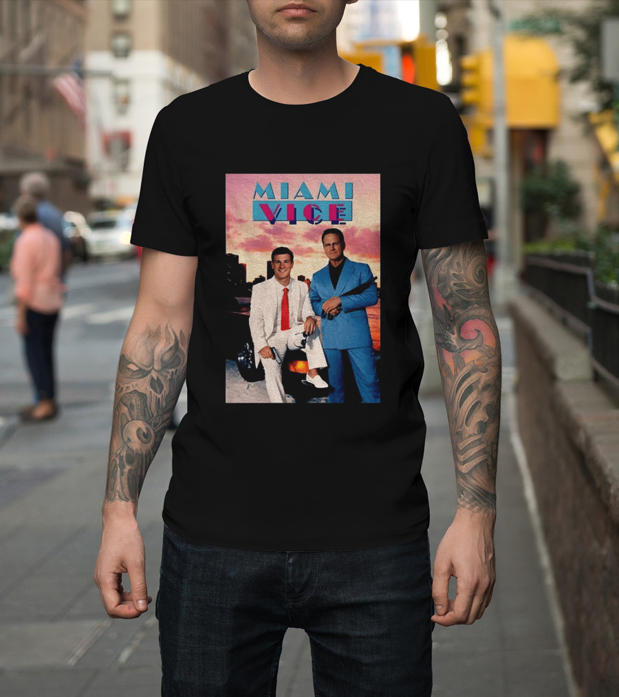 Miami Vice Indiana Hoosiers Football Fernando Mendoza Curt Cignetti T-Shirt