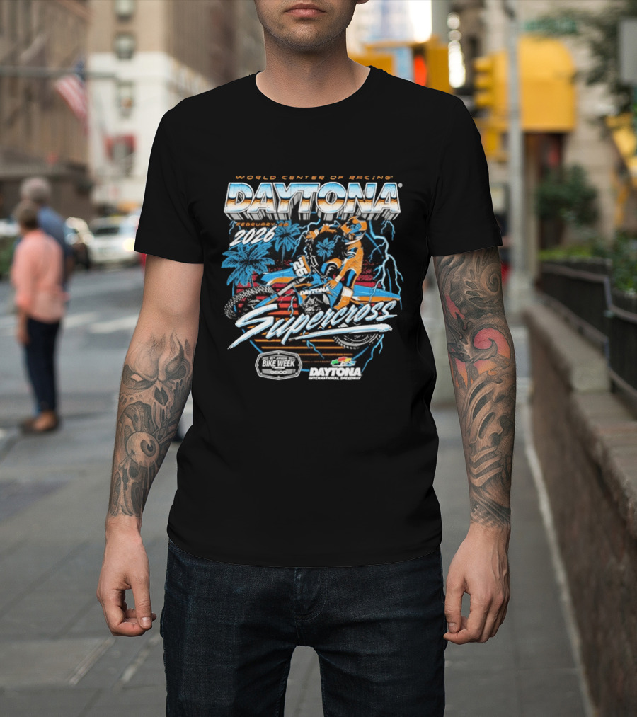 World Center Of Racing Daytona 2026 Supercross Daytona International Speedway Bike Week T-Shirt