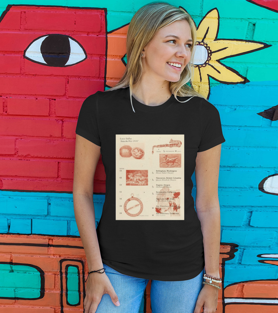 Lucy Dacus Live In May 2026 Sacramento Channel 24 Vintage Tour T-Shirt