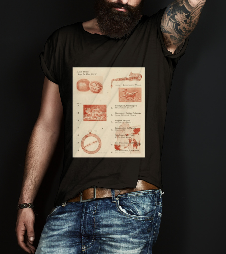 Lucy Dacus Live In May 2026 Sacramento Channel 24 Vintage Tour T-Shirt