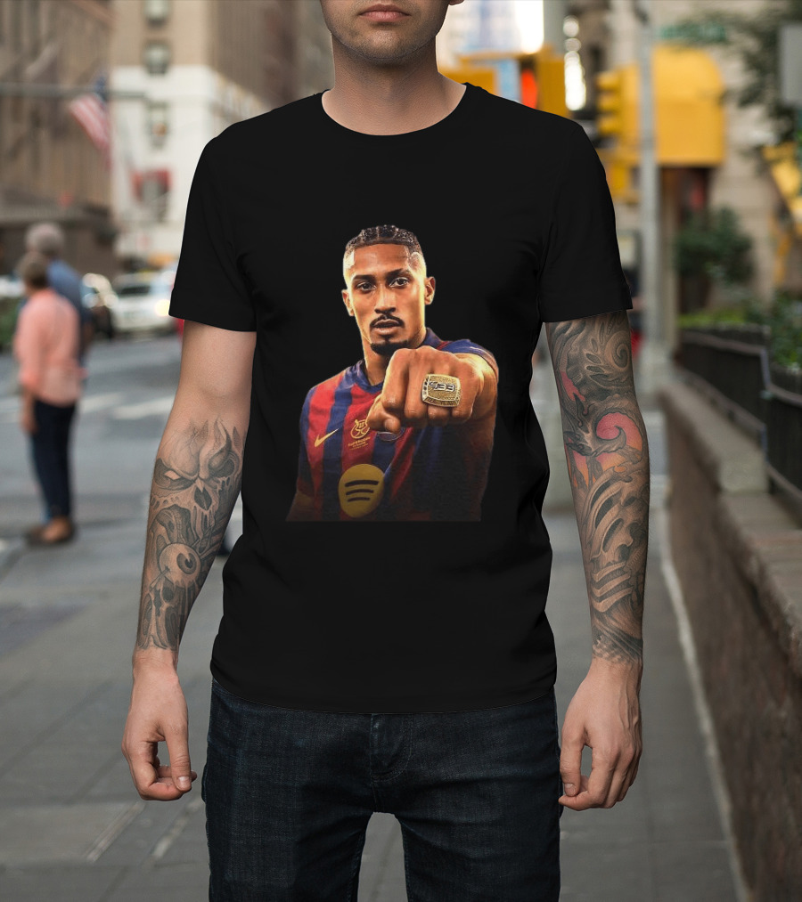 Raphinha 433 Awards Player Of The Year 2025 Ring Barcelona T-Shirt