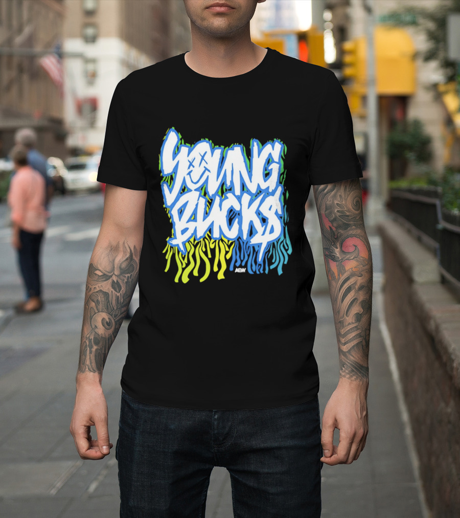 Young Bucks The Party's Back Neon Graffiti T-Shirt