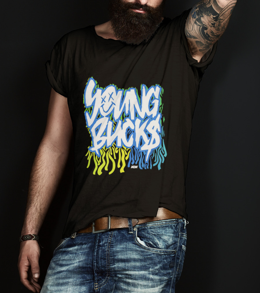 Young Bucks The Party's Back Neon Graffiti T-Shirt
