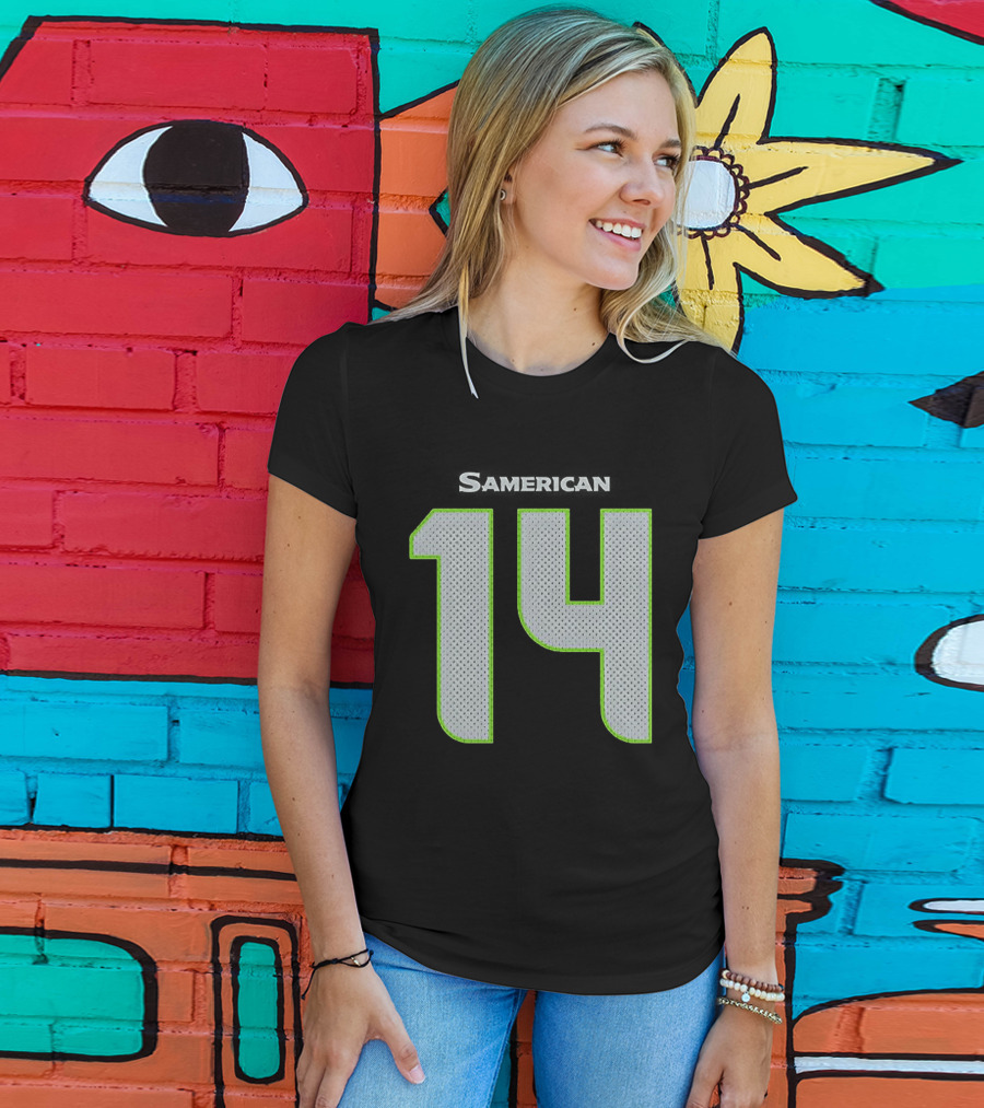 Seattle Seahawks Samerican 14 Jersey T-Shirt