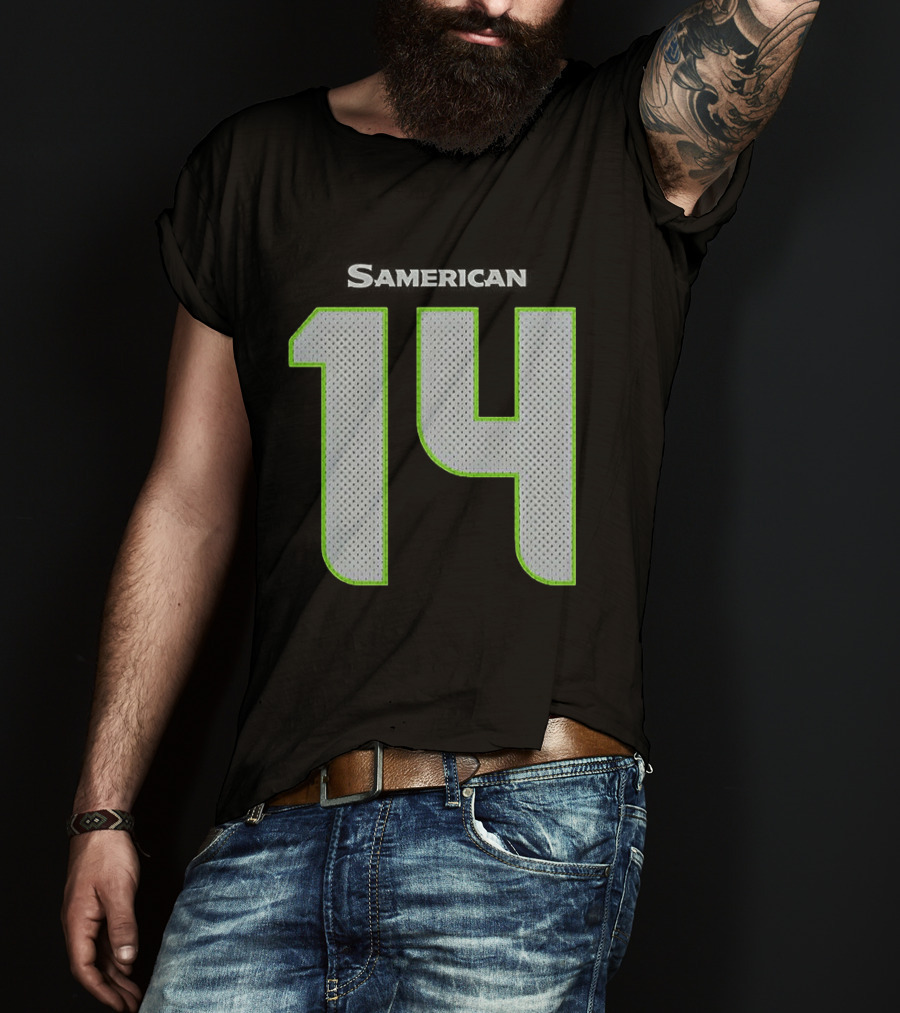 Seattle Seahawks Samerican 14 Jersey T-Shirt