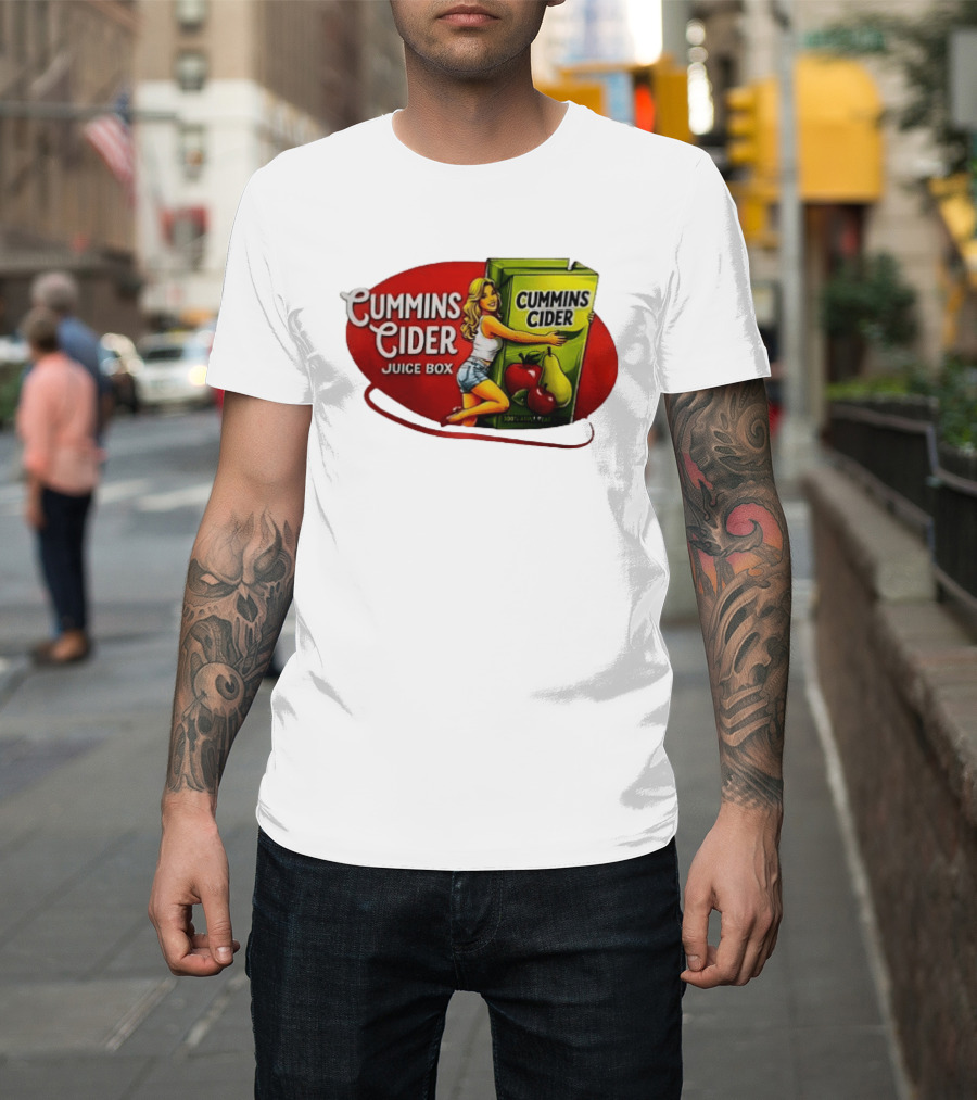Cummins Cider Juice Box Vintage Style 100% Pear And Apple Drink T-Shirt