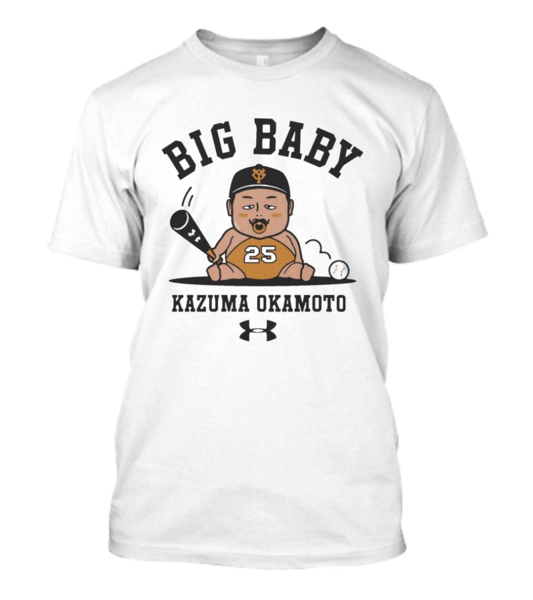 Big Baby Kazuma Okamoto 25 Giants Under Armour Baseball T-Shirt