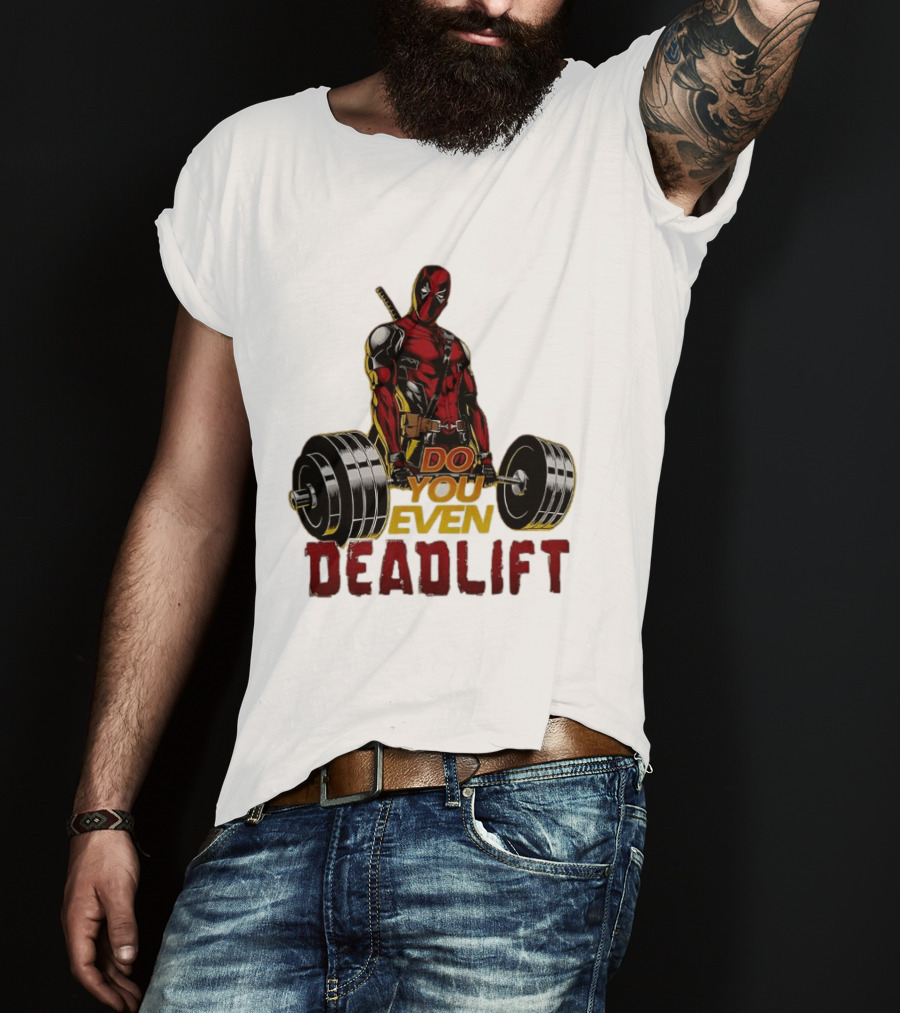 Deadpool Do You Even Deadlift Fitness Motivation Comic Character Workout T-Shirt