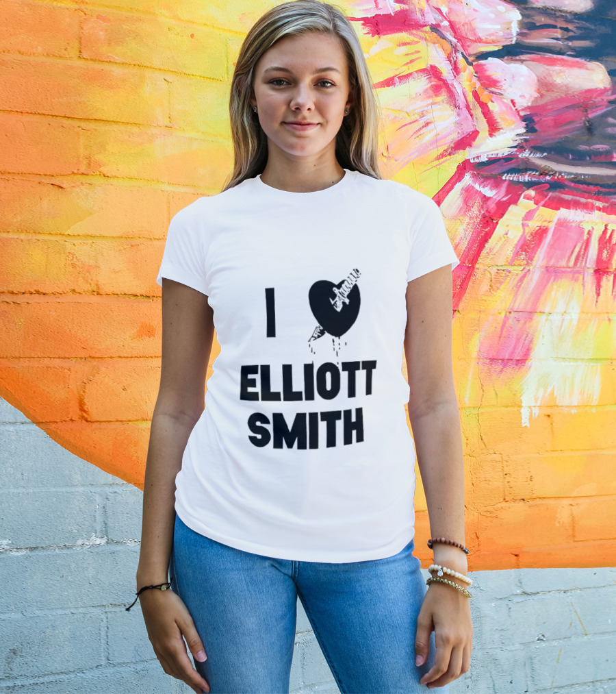 I Heart Elliott Smith Guitar Heart T-Shirt
