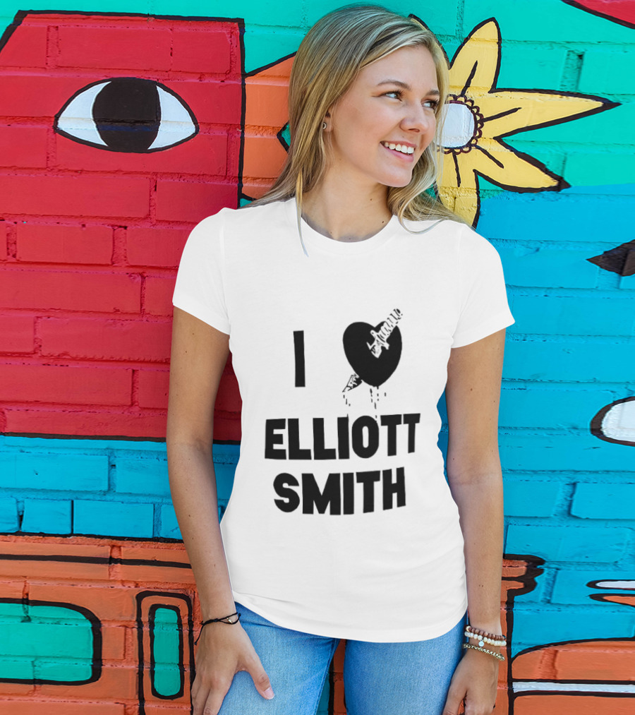 I Heart Elliott Smith Guitar Heart T-Shirt