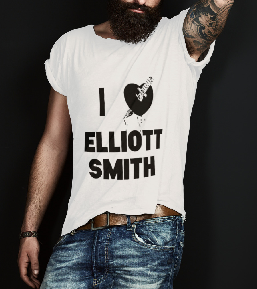 I Heart Elliott Smith Guitar Heart T-Shirt