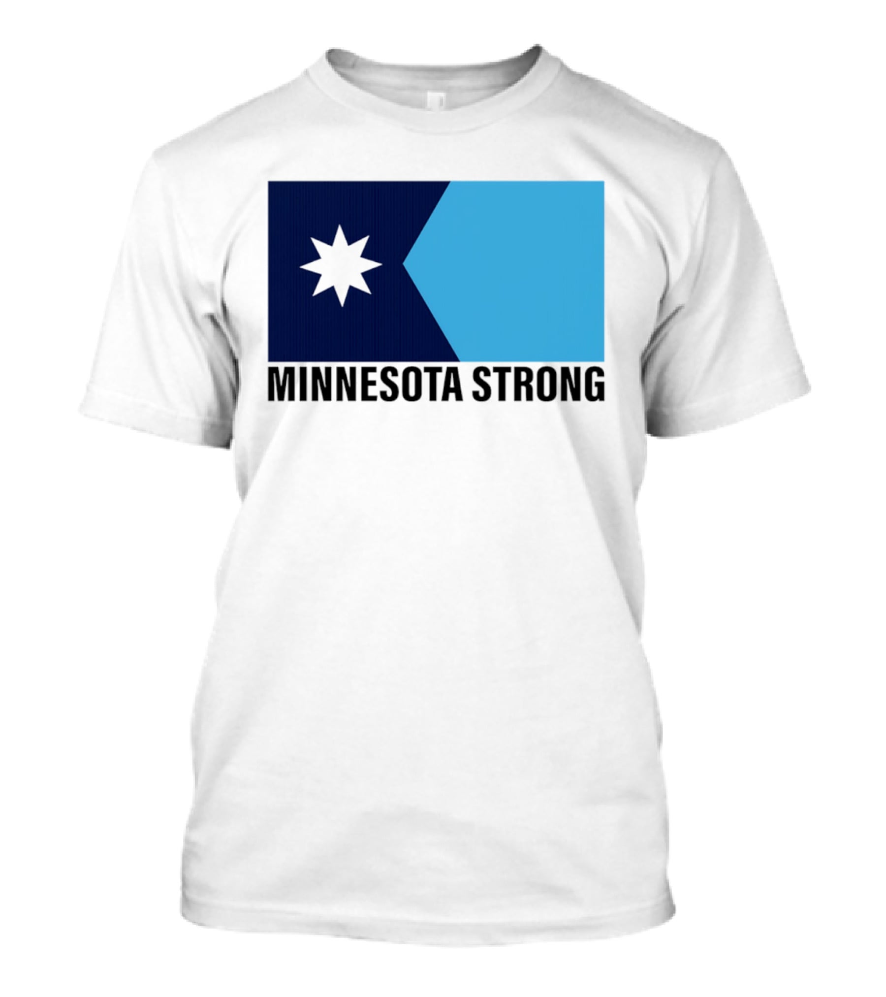 Minnesota Strong Star Icon Blue Rectangular Flag T-Shirt