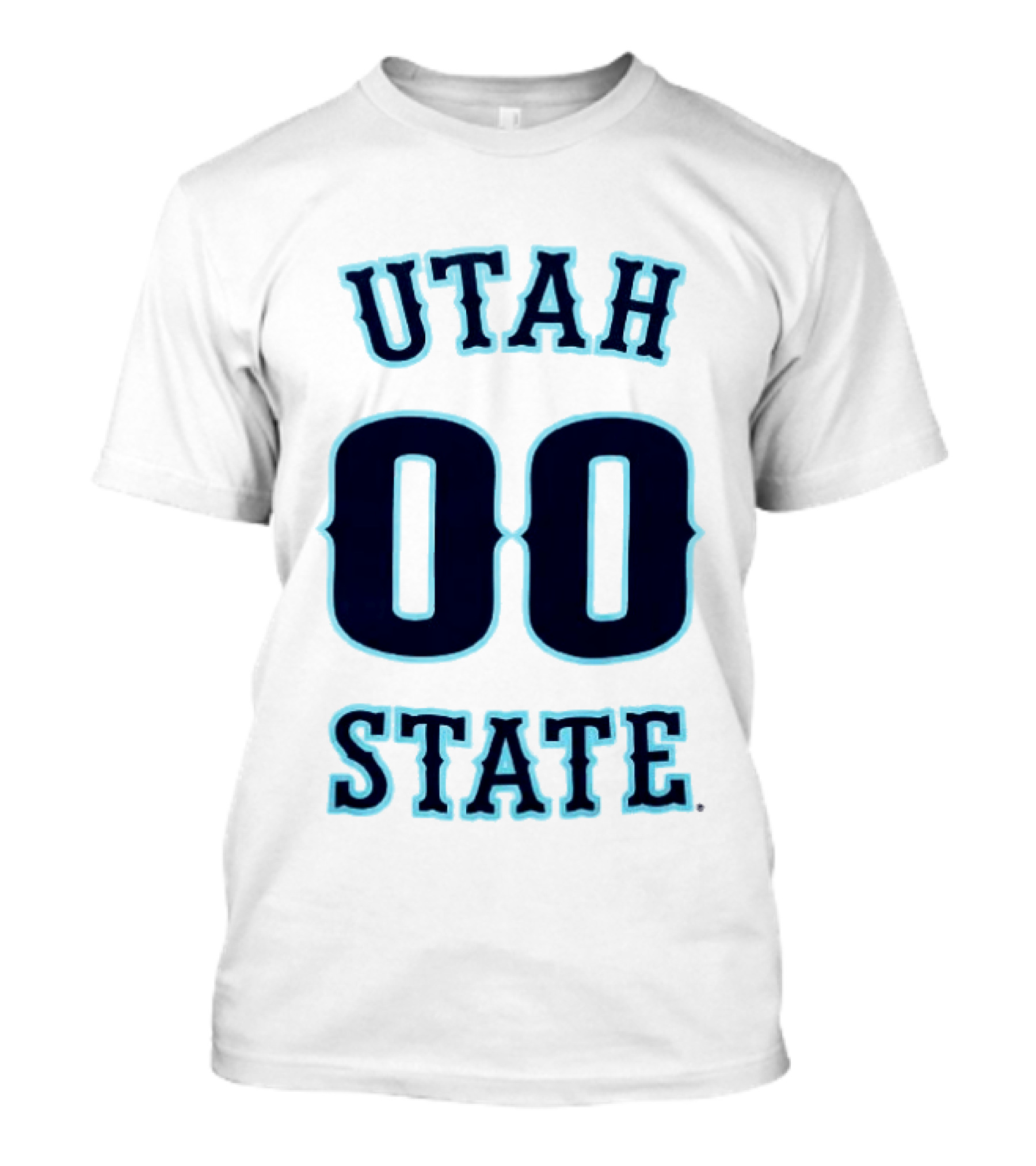 Utah State 00 Number Basketball T-Shirt