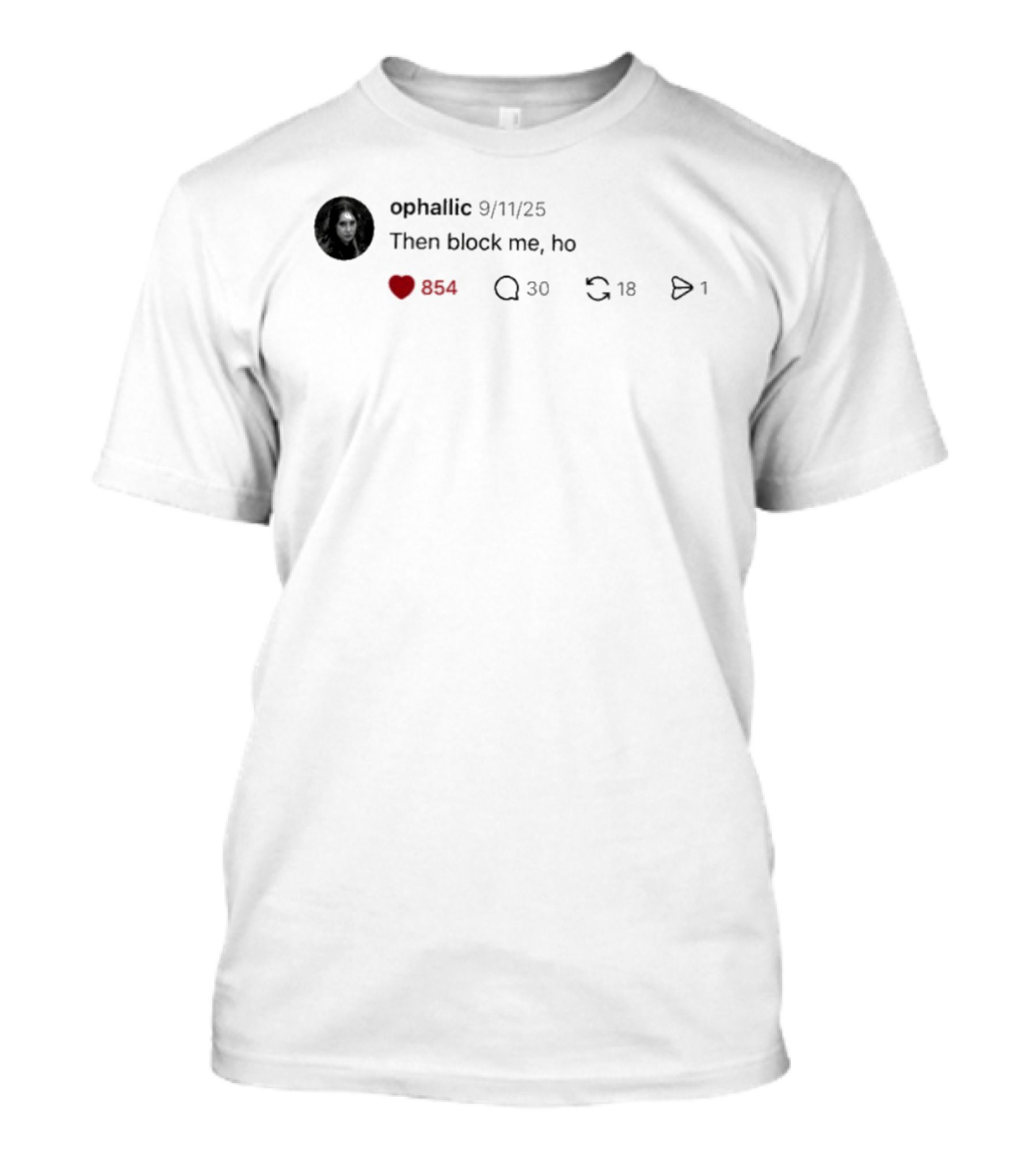Ophallic 9/11/25 Then Block Me Ho 554 30 18 1 T-Shirt