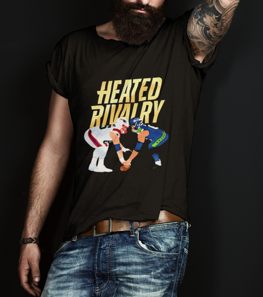 New England Patriots Vs Seattle Seahawks Heated Rivalry Football Players T-Shirt
