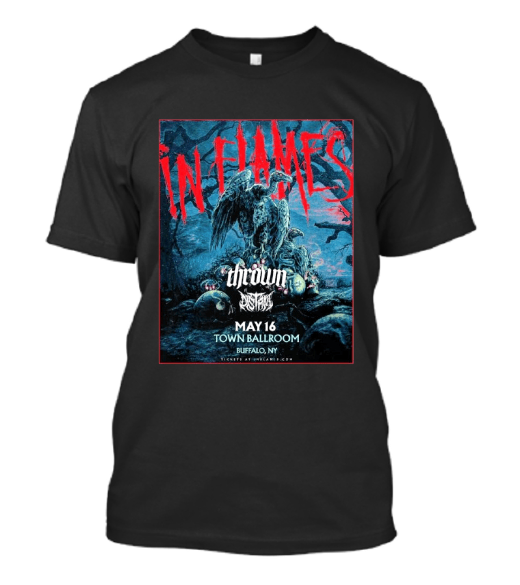 In Flames May 16 2026 Buffalo NY Town Ballroom Concert Thrown Orbit Culture T-Shirt