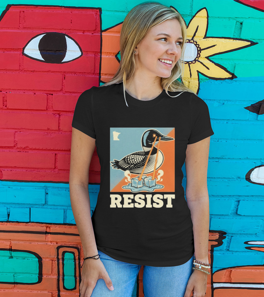 Resist Minneapolis Loon Ice Protest Minnesota T-Shirt