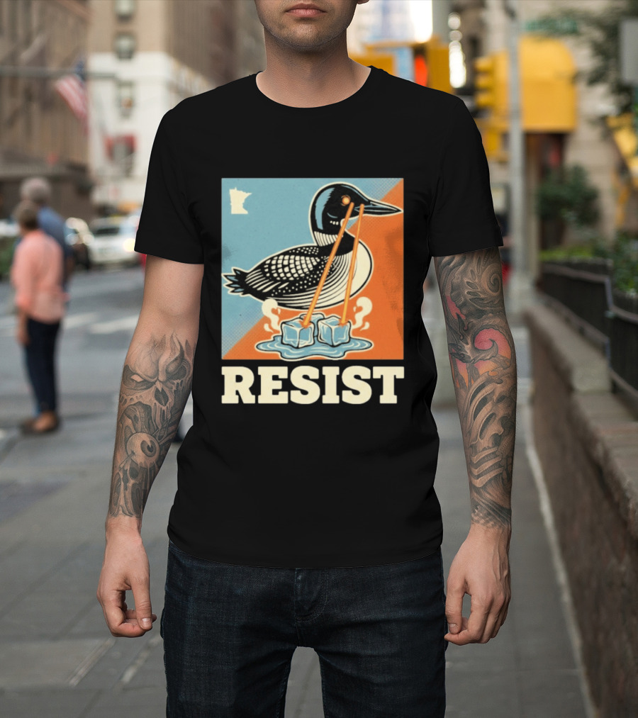 Resist Minneapolis Loon Ice Protest Minnesota T-Shirt