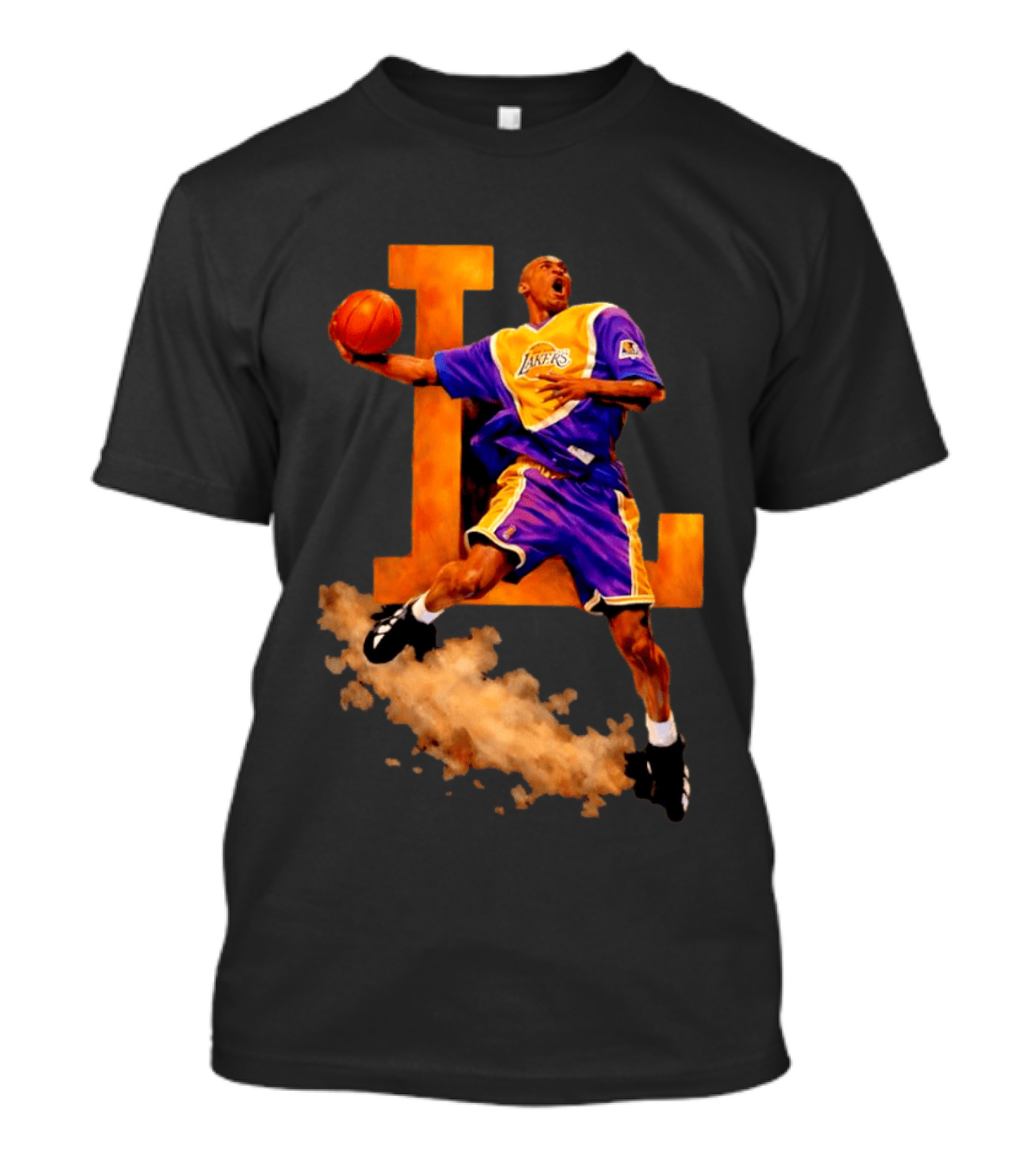 Kobe Bryant Los Angeles Lakers Iconic Slam Dunk Action T-Shirt