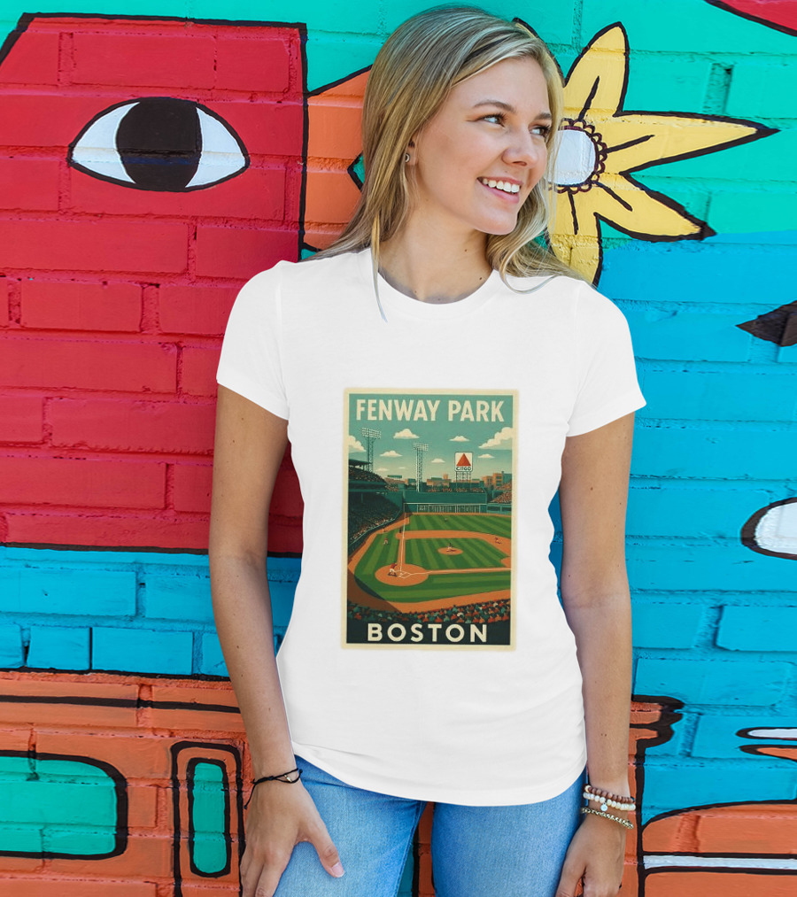 Boston Red Sox Fenway Park Stadium CITGO Sign Baseball Boston T-Shirt