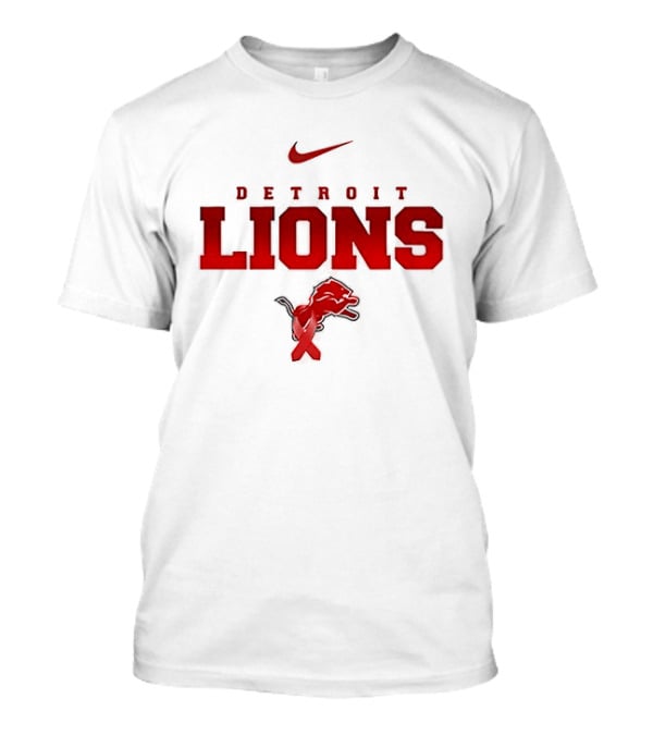 Nike Detroit Lions Red February We Wear Red American Heart Month T-Shirt