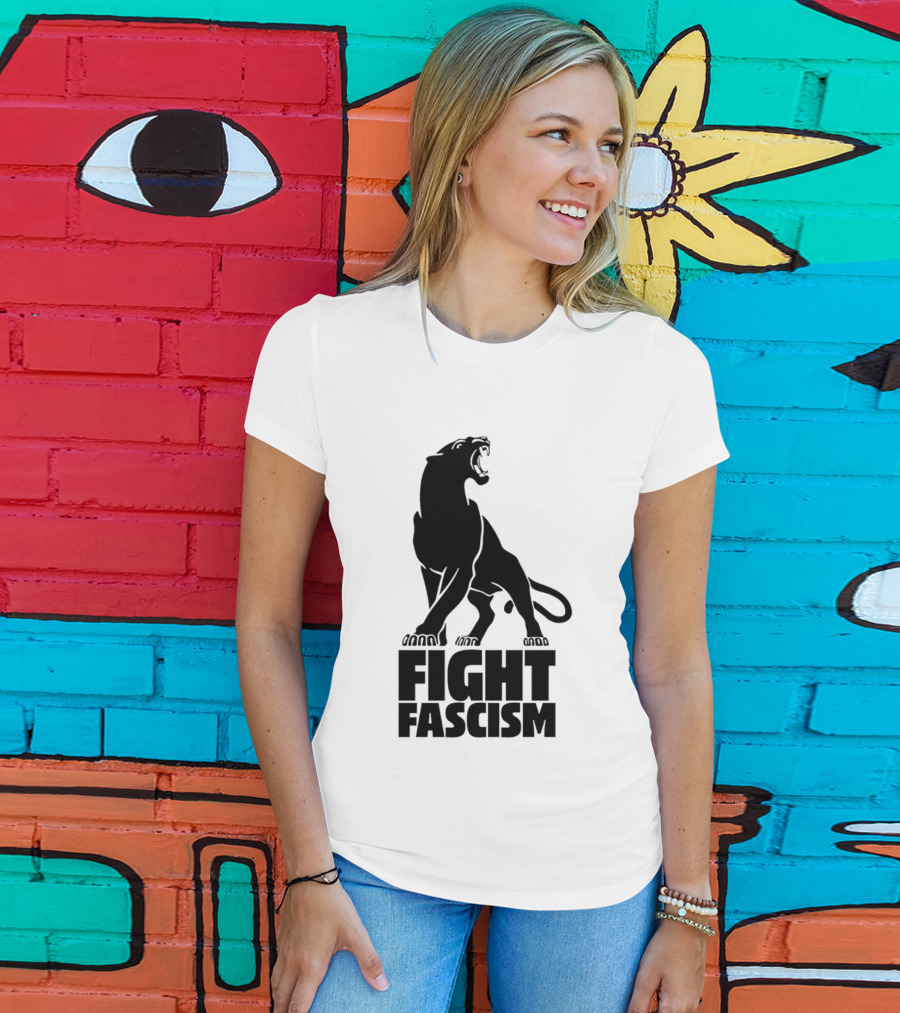 Fight Fascism Panther Roar Black Power Movement T-Shirt