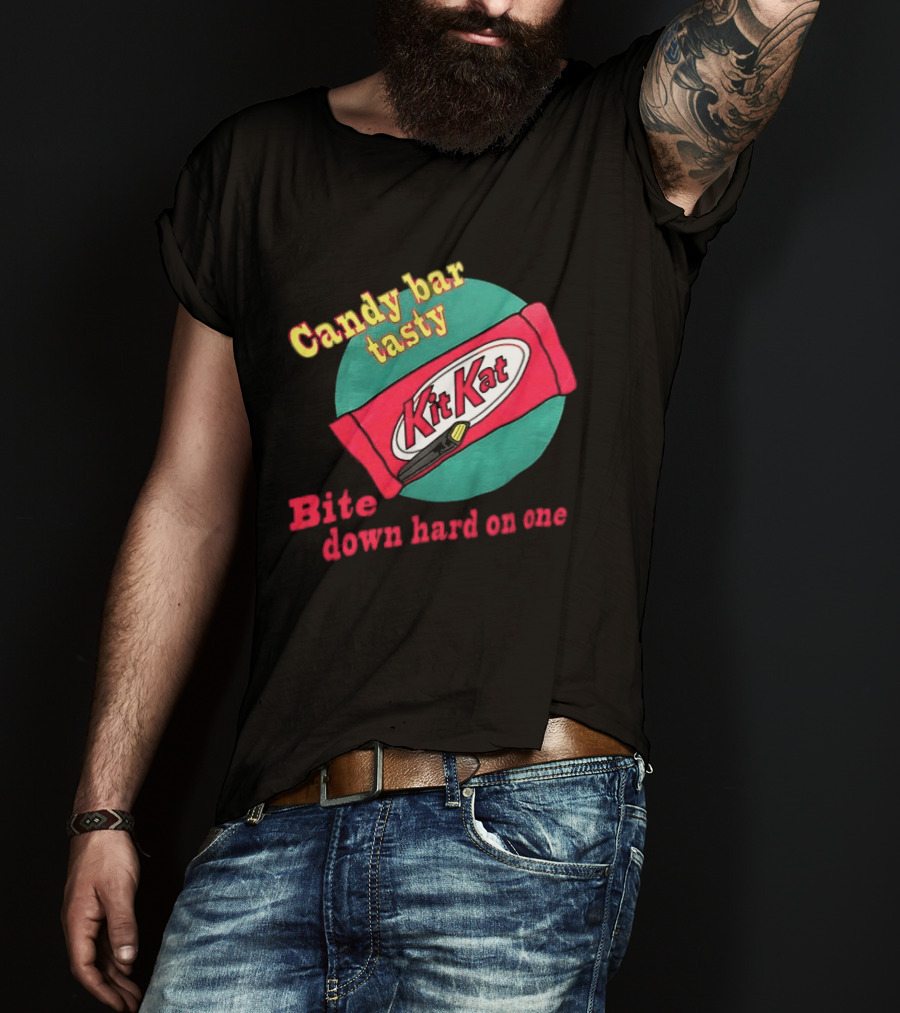 Candy Bar Tasty KitKat Bite Down Hard On One T-Shirt