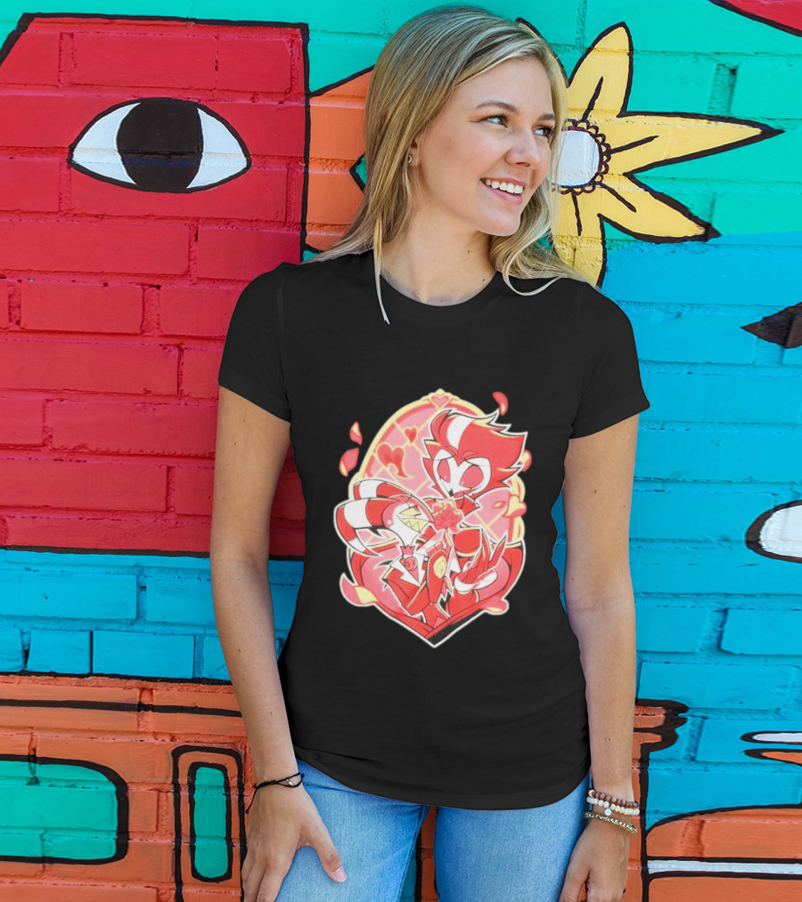 Helluva Boss Stolas Blitz Hearts Romantic Cartoon Fan T-Shirt