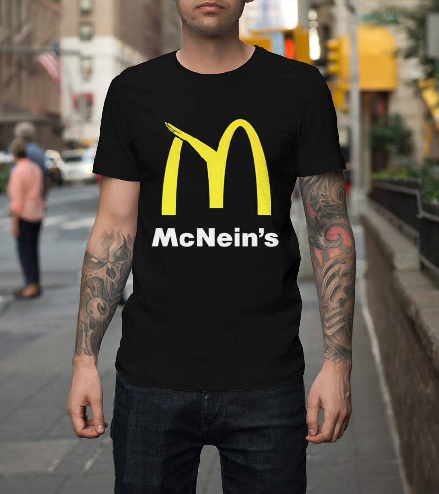 McNein's Parody Fast Food Golden Arches Collaboration T-Shirt