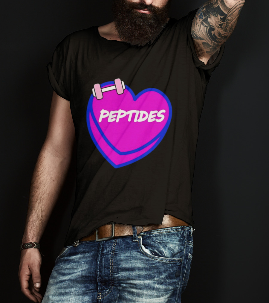 Valentines Day Sweet Hearts Love Peptides Candy Workout T-Shirt