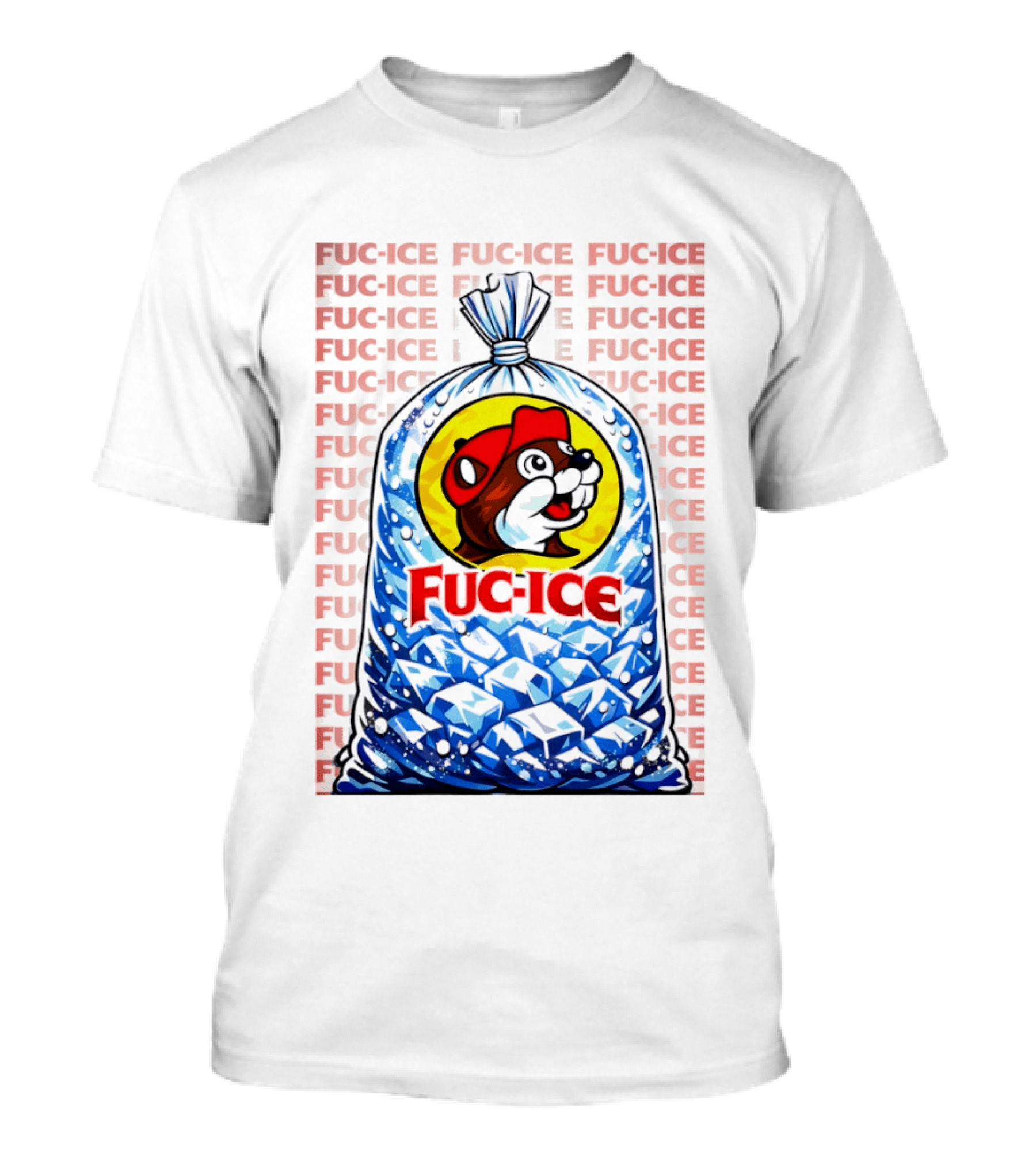 Buc Ee's Fuc Ice Parody Bag Of Ice T-Shirt
