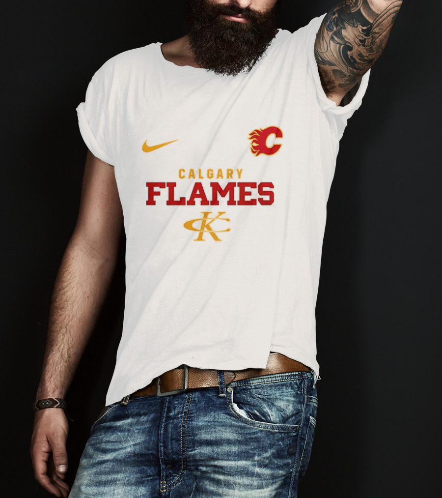 Calgary Flames Kenny Chesney No Shoes Nation Tour Nike Collaboration T-Shirt
