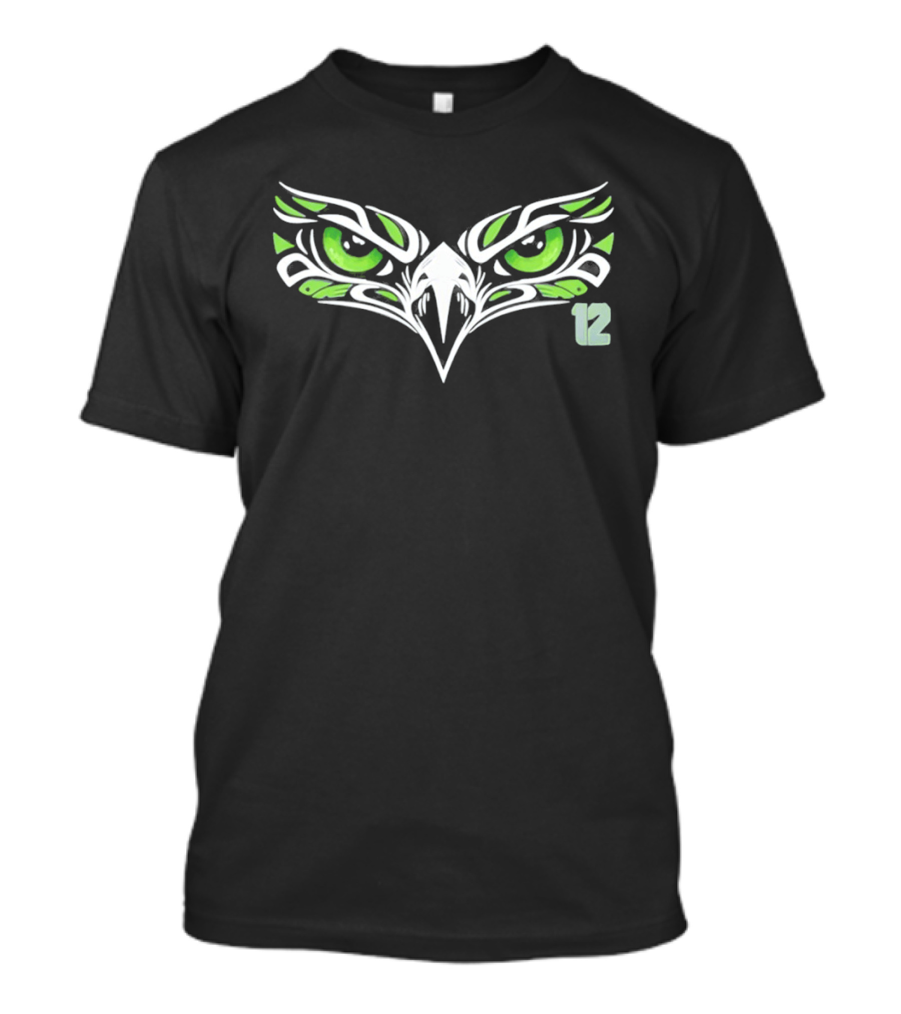 Seattle Seahawks City Hawk Eye Symbol 12th Man T-Shirt