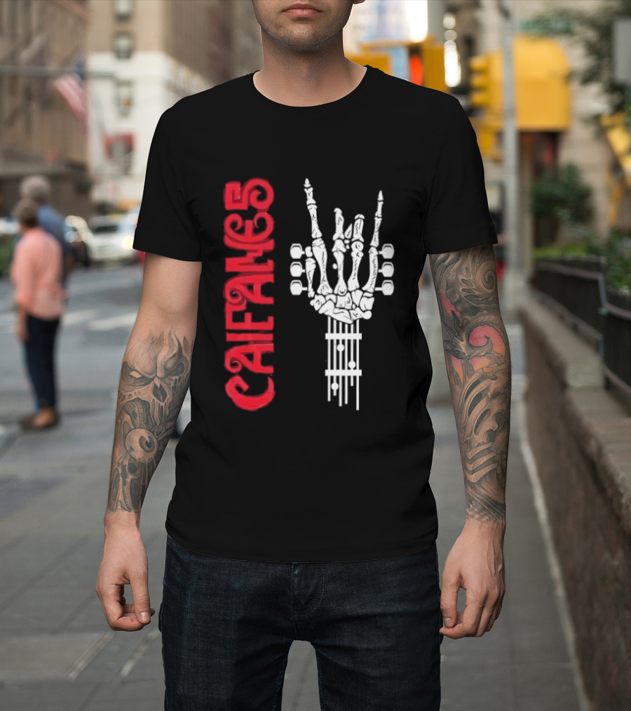 CAIFANES Skull Guitar Rock Silence T-Shirt