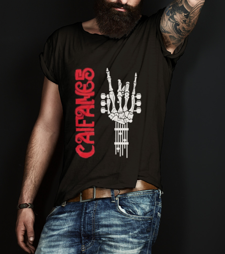 CAIFANES Skull Guitar Rock Silence T-Shirt