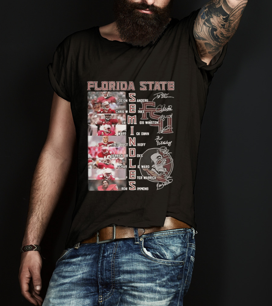 FSU Seminoles Football Player College Name And Thank You For The Memories T-Shirt