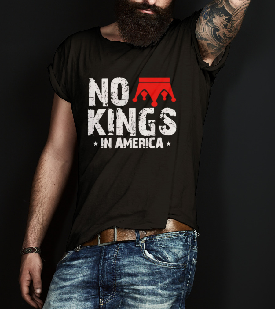 No Kings In America Red Crown T-Shirt