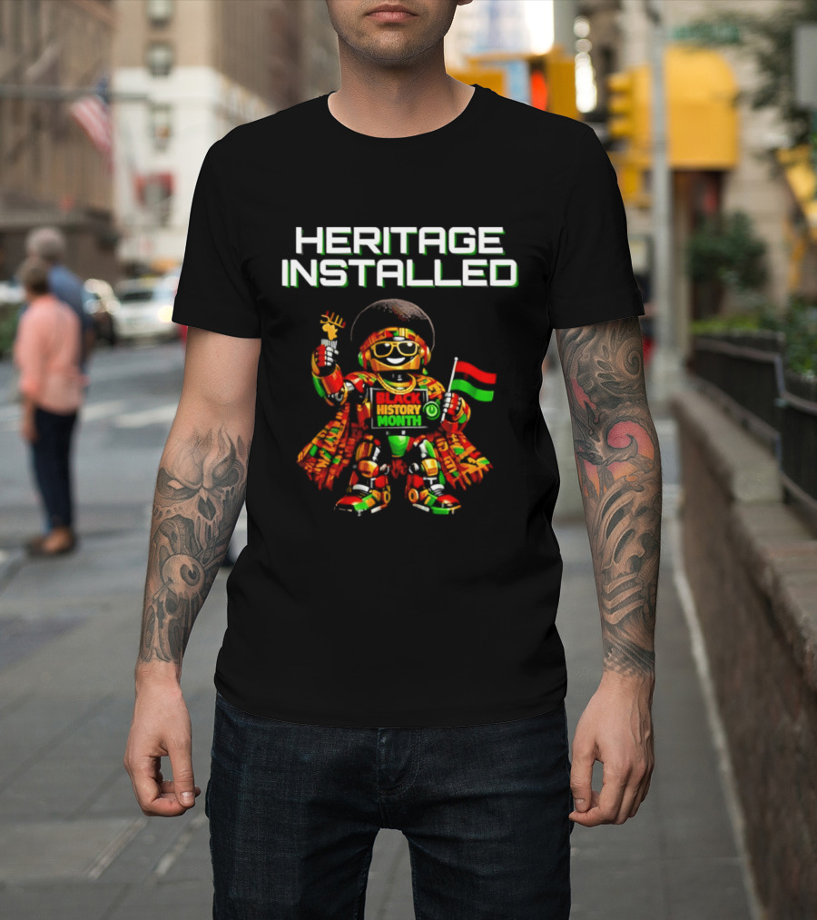 Heritage Installed Robot Black History T-Shirt