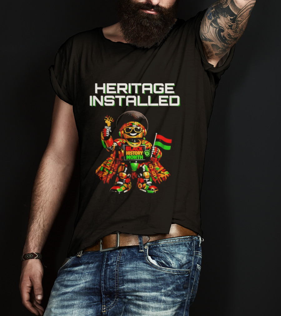 Heritage Installed Robot Black History T-Shirt