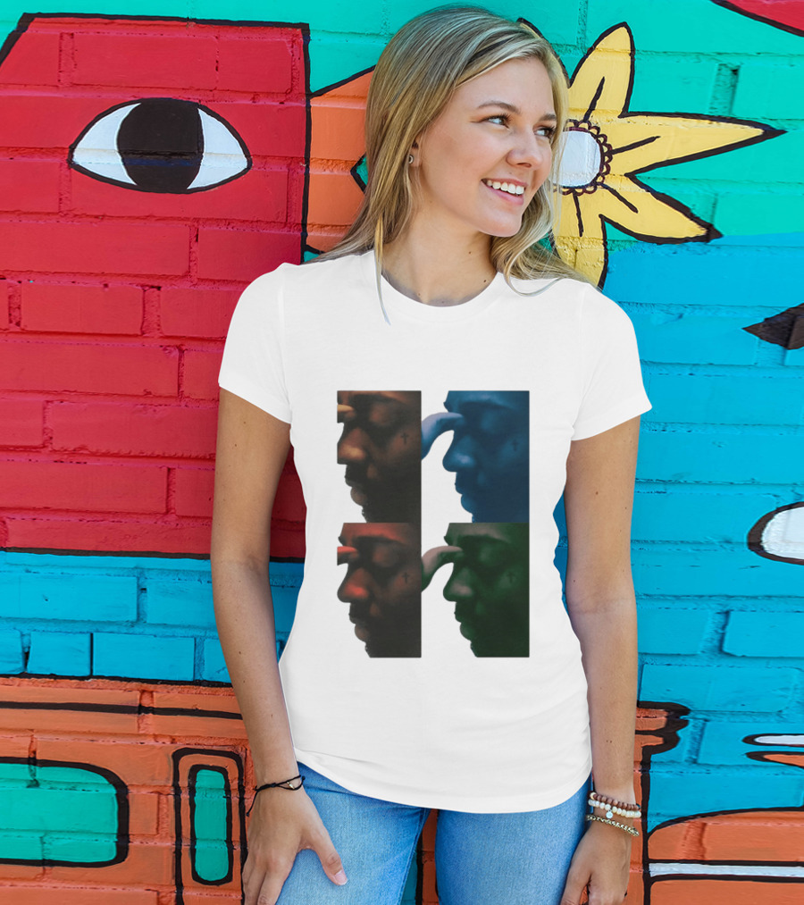 Brent Faiyaz Album Cover Cross Tattoo Four Panel Side Profile T-Shirt